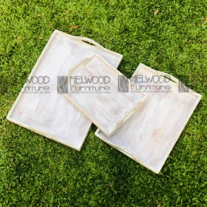Wooden Tray | White Wash Finish